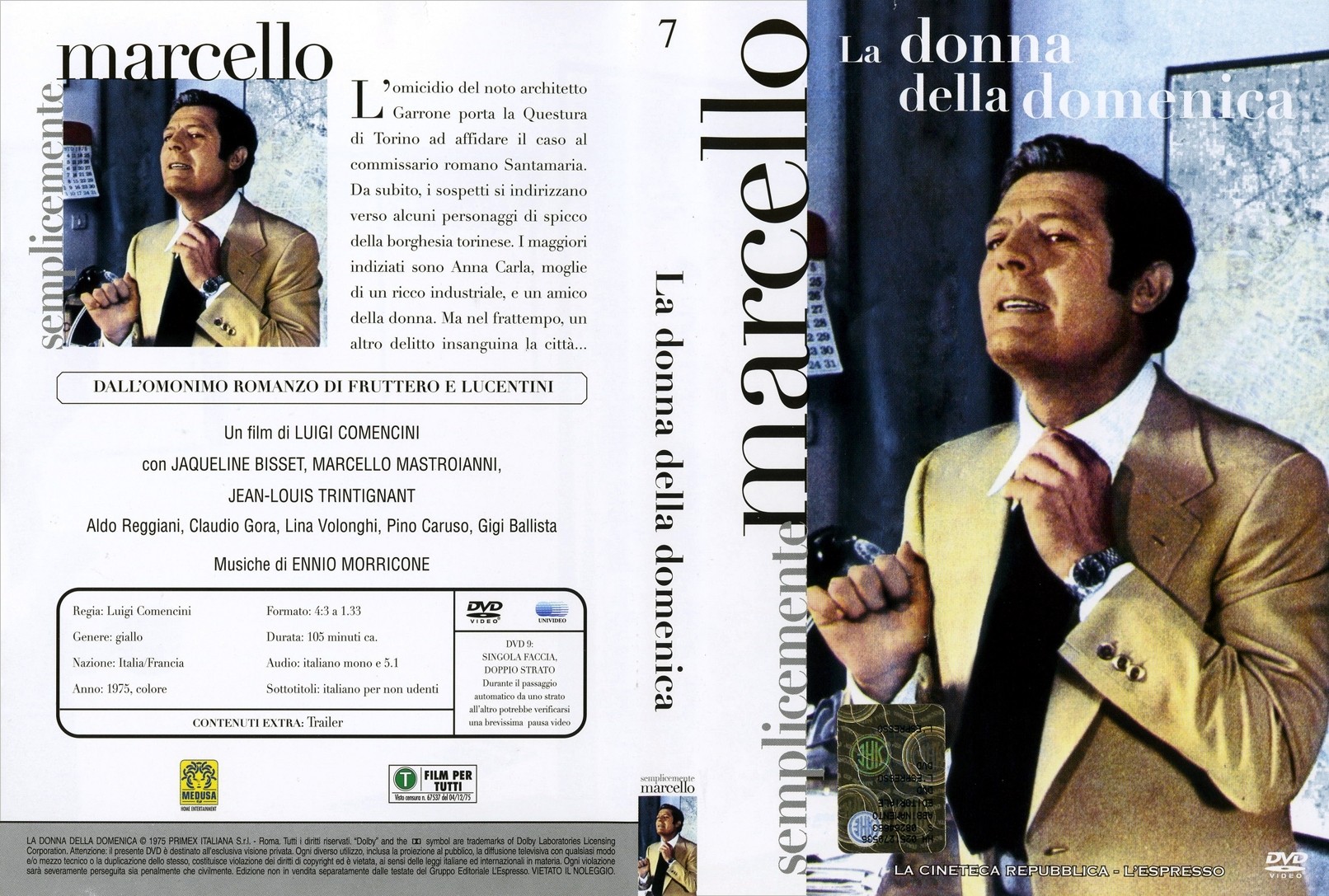 Copertina e retrocopertina DVD del film de La Donna della Domenica. Copertina e retrocopertina DVD del film de La Donna della Domenica.